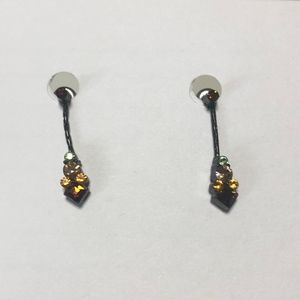Black Gem Earrings